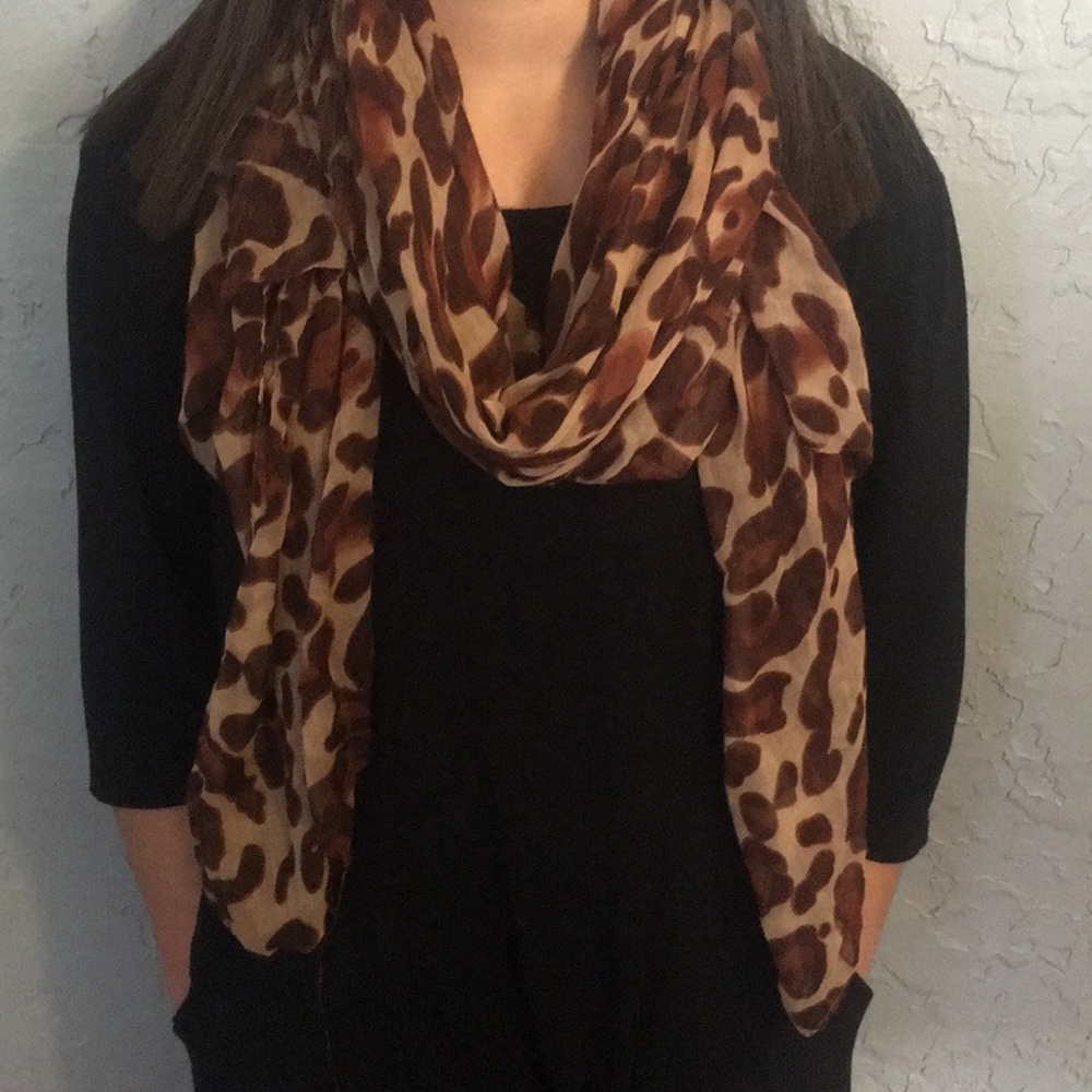 Leopard print scarf for fashion or for fall.
